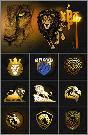 矢量狮王图标设计