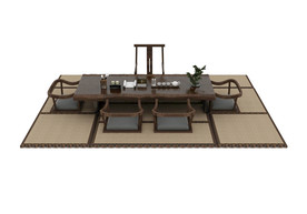 中式泡茶3d模型