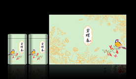 碧螺春-花鸟礼盒包装设计
