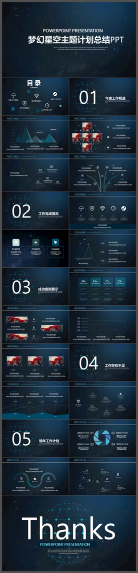 梦幻星空计划总结通用PPT