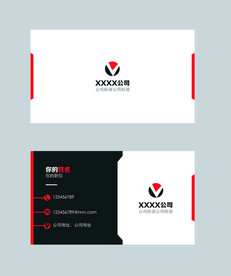 名片商务黑色拼接职业