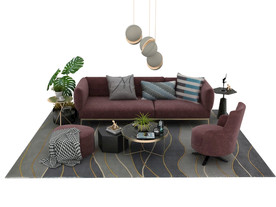 高端沙发椅3d模型