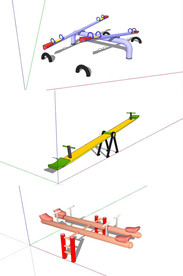6套跷跷板SU模型