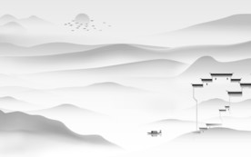 新款山水画灰色画 TIF分层