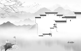 徽派中式山水 TIF分层