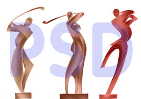 高尔夫 雕塑设计