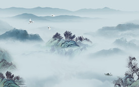 简约 爆款新山水画 TIF分层