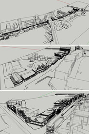 红石路平地形总模SU模型