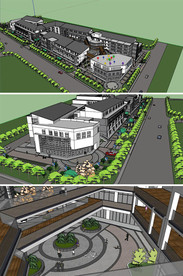 邻里中心-简中式商业街