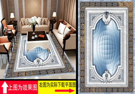 花纹地砖地画过道拼花