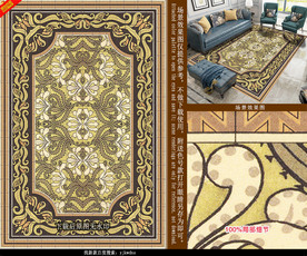 印度风拼花地毯地板墙贴图案设计