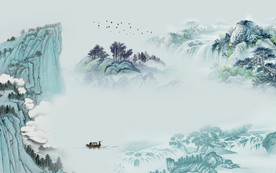 中国风新品新山水画 TIF分层