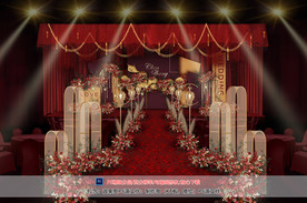 红金色婚礼仪式区