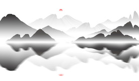 新中式山水背景图片