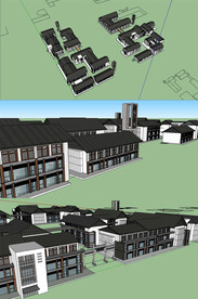 古建商业街SU模型