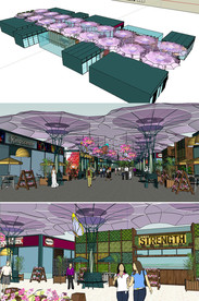 商业街方案SU模型设计