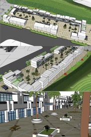 商业街方案二SU模型设计