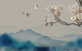 手绘超高清背景墙