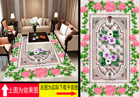 富贵欧式大理石拼花地板