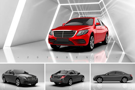 2019款奔驰s级汽3d模型
