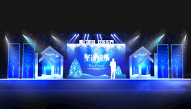 圣诞新年舞台设计PSD