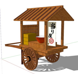 售卖亭SU模型