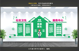 社区医院文化墙