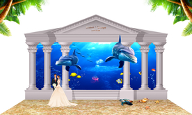 蓝色海洋主题婚礼