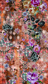 豹纹 扎染 民族风 潮牌手绘花