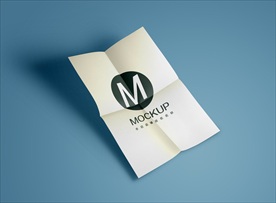 皱褶海报图片样机