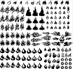 火焰矢量剪影合集（一）