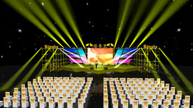 舞台 灯光 音响 3D效果图