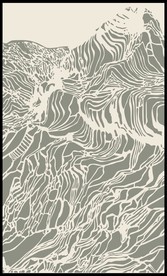 山水高山流水玄关硅藻泥