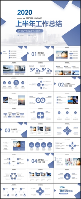 上半年工作总结汇报计划ppt