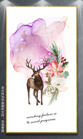 简约驯鹿挂画