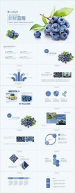 绿色有机水果蓝莓绿色新鲜PPT