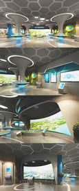 科技展厅3DMAX模型 效果图