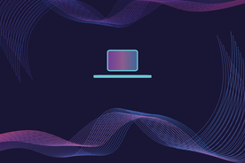 科技动感渐变圆点线条素材矢量图