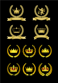 桂冠花环皇冠图案