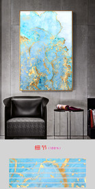 现代轻奢抽象手绘油画金色装饰画