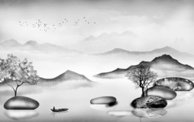 新款意境唯美山水 TIF分层