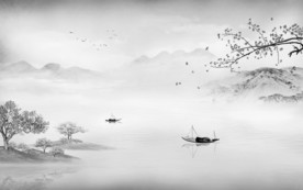 简约唯美山水 TIF分层