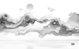 线条意境高端山水 TIF分层