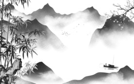 竹子大气唯美山水 TIF分层