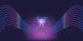 舞台背景渐变线条素材矢量图