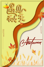 遇见秋天简约海报