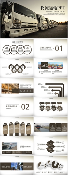 物流行业快递行业通用PPT模板