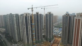 建筑工地 新楼盘航拍