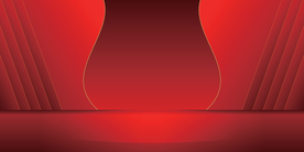 红色舞台背景渐变红旗素材矢量图