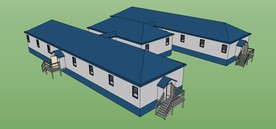 草图大师模型军营营房